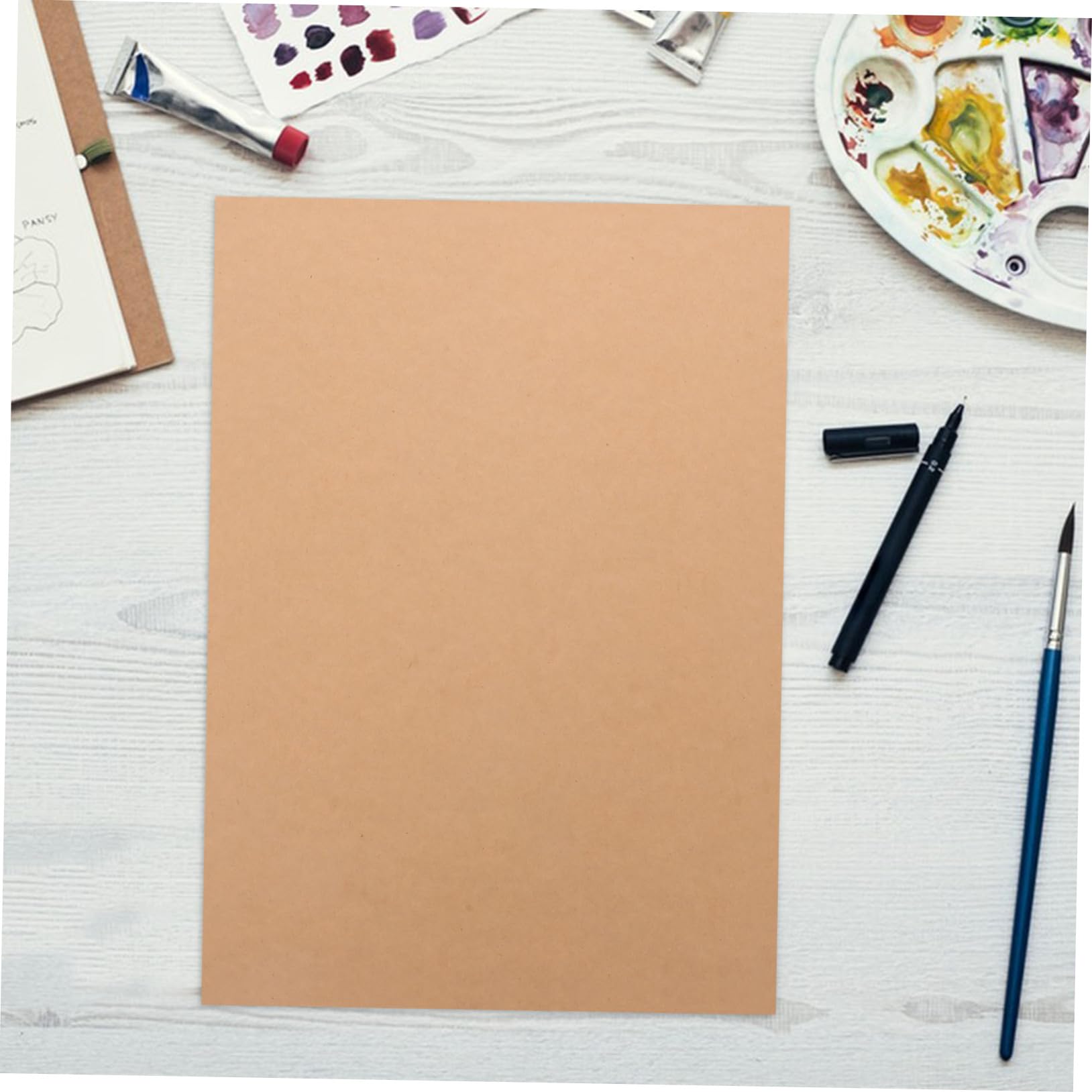 Khakifarbenes Kartonpapier 100 Blatt 180g für Bastelprojekte | Leere Karten für Indexkarten und Fotodruck, Papier mit Hoher Reißfestigkeit, Letter Format