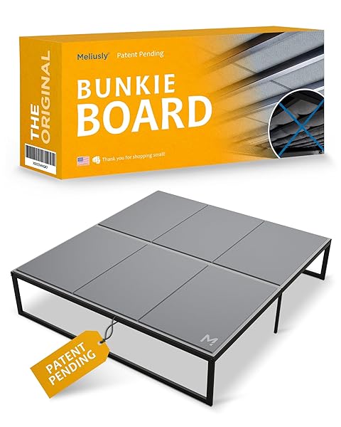 Meliusly Heavy Duty 10mm Bunkie Board California King (72x84'') Patent Pending Low Profile Bed Board Design - Breathable, Noise Minimizing, Moisture Resistant Bunkieboards, Low Profile Bed Support