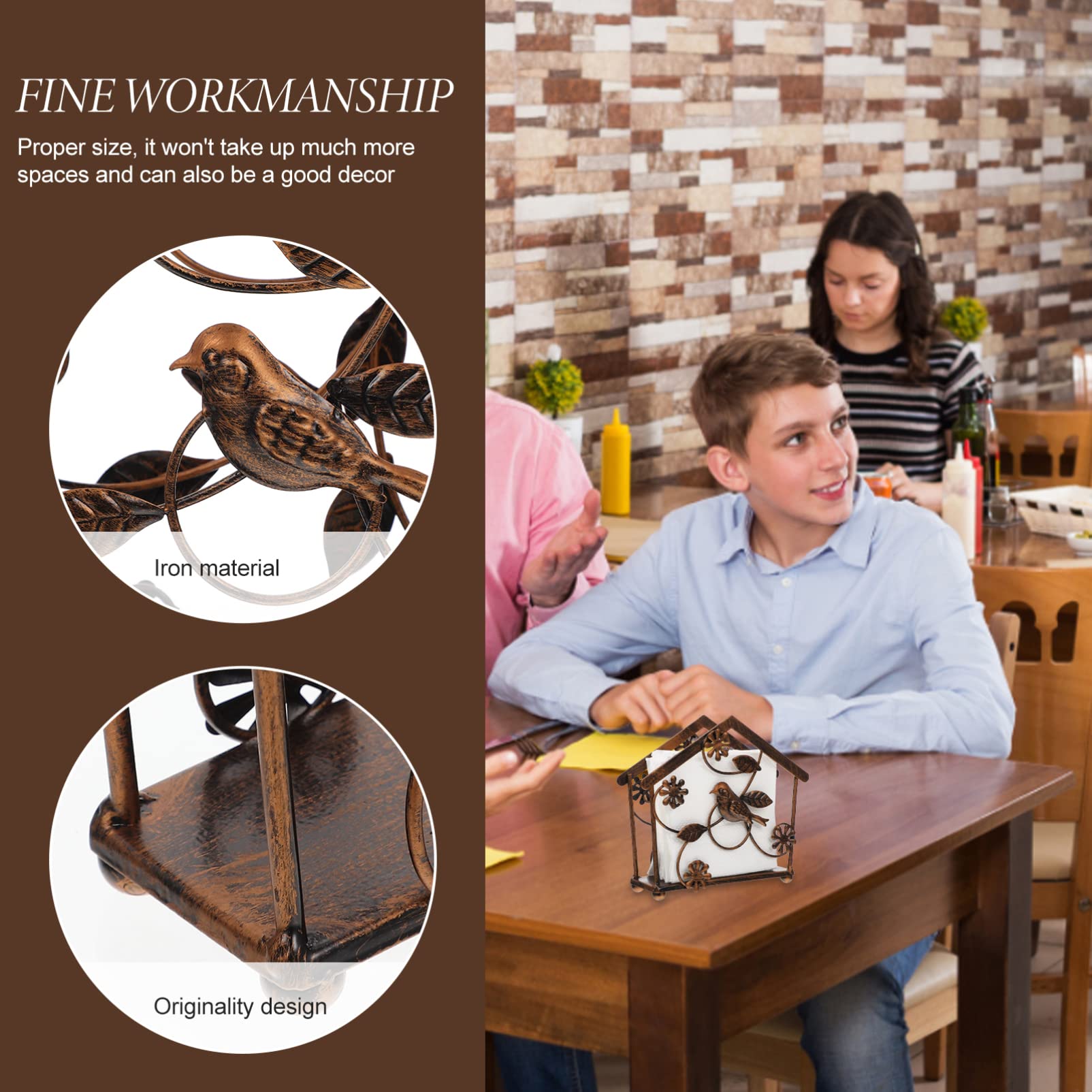 Serviettenhalter Aus Eisen In Niedlicher Katzenform – Freistehender Organizer Für Tisch, Küche & Bar