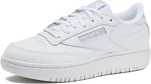 Reebok Women's Club C Double Sneaker, White/Cold Grey, 8