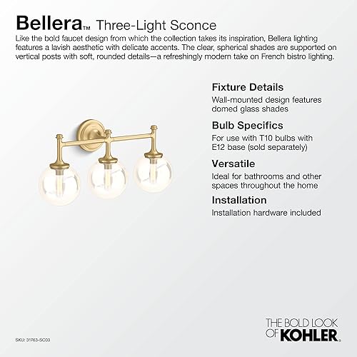 Miniatura 3 de KOHLER Bellera - Aplique de 3 luces