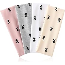 Comfortable Womens Headbands - 4 Pack of Trendy Non-Slip, Stretchy Wide Hair Accessories for Summer, Nurses, Makeup, and Short Hair Styles