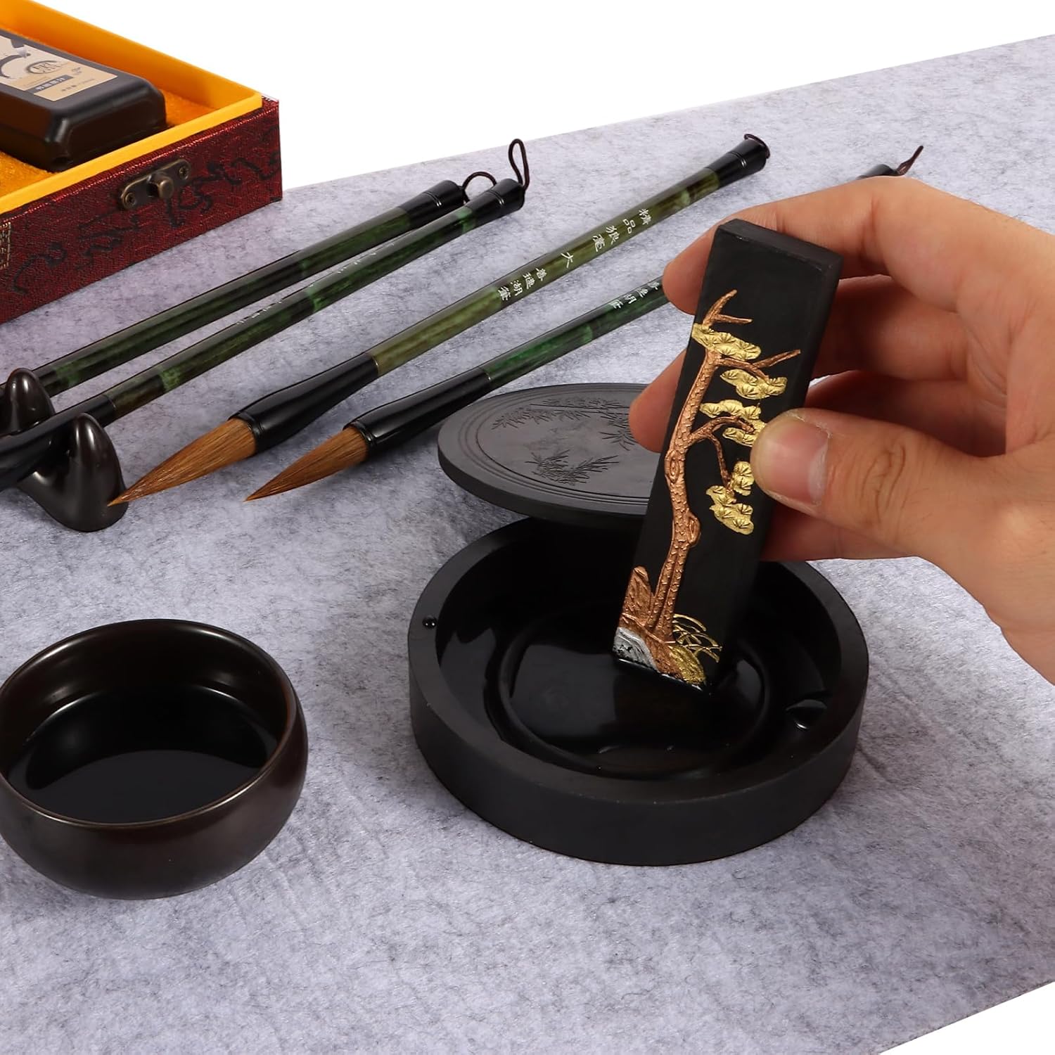 Chinese Calligraphy Brushes Set,Professional Sumi Water Writing, Japanese Painting Set for Beginners