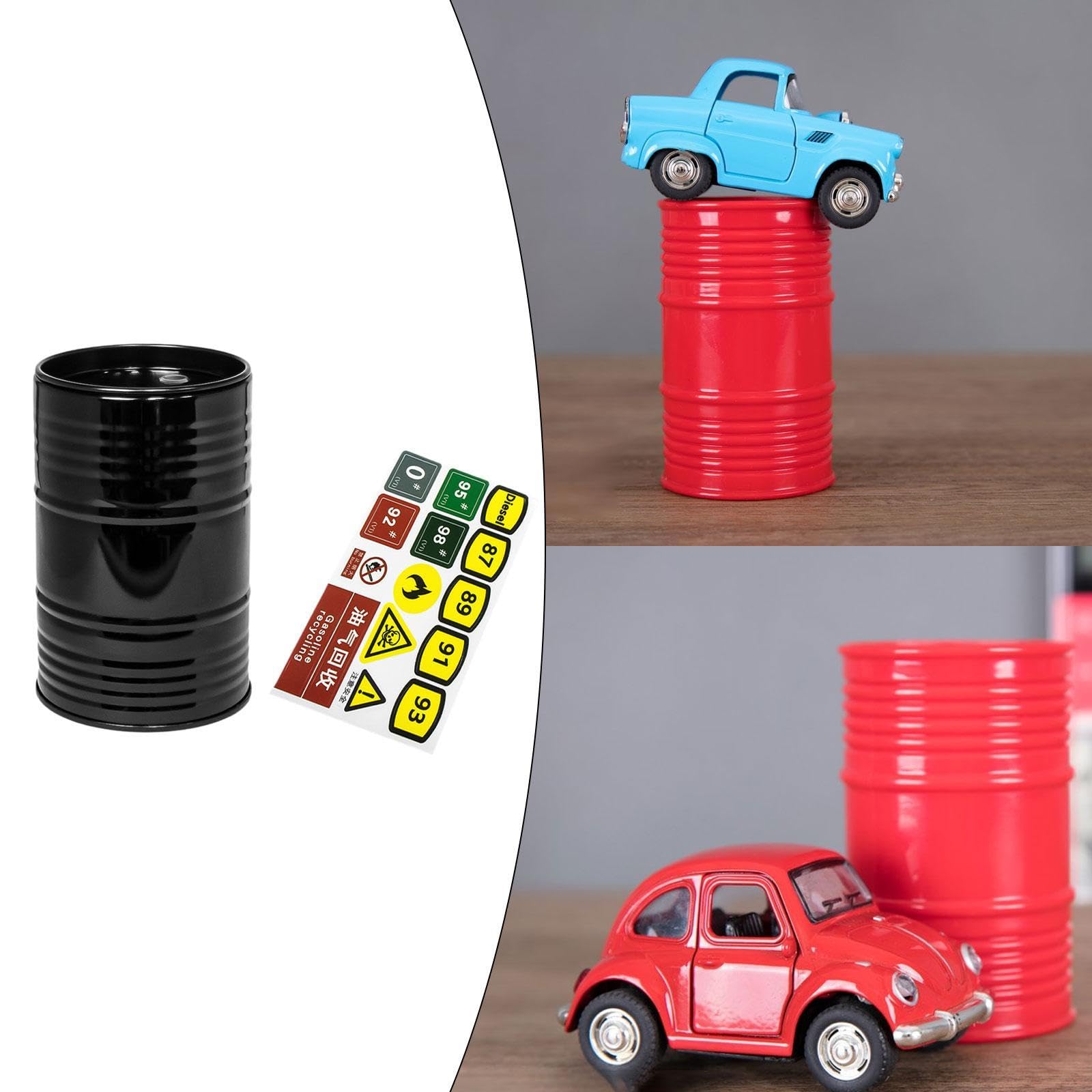 Baoblaze RC-Kraftstofffass Aus Metall – Mini-Öltank Im Maßstab 1/8 Oder 1/10 Für Crawler Wie SCX10