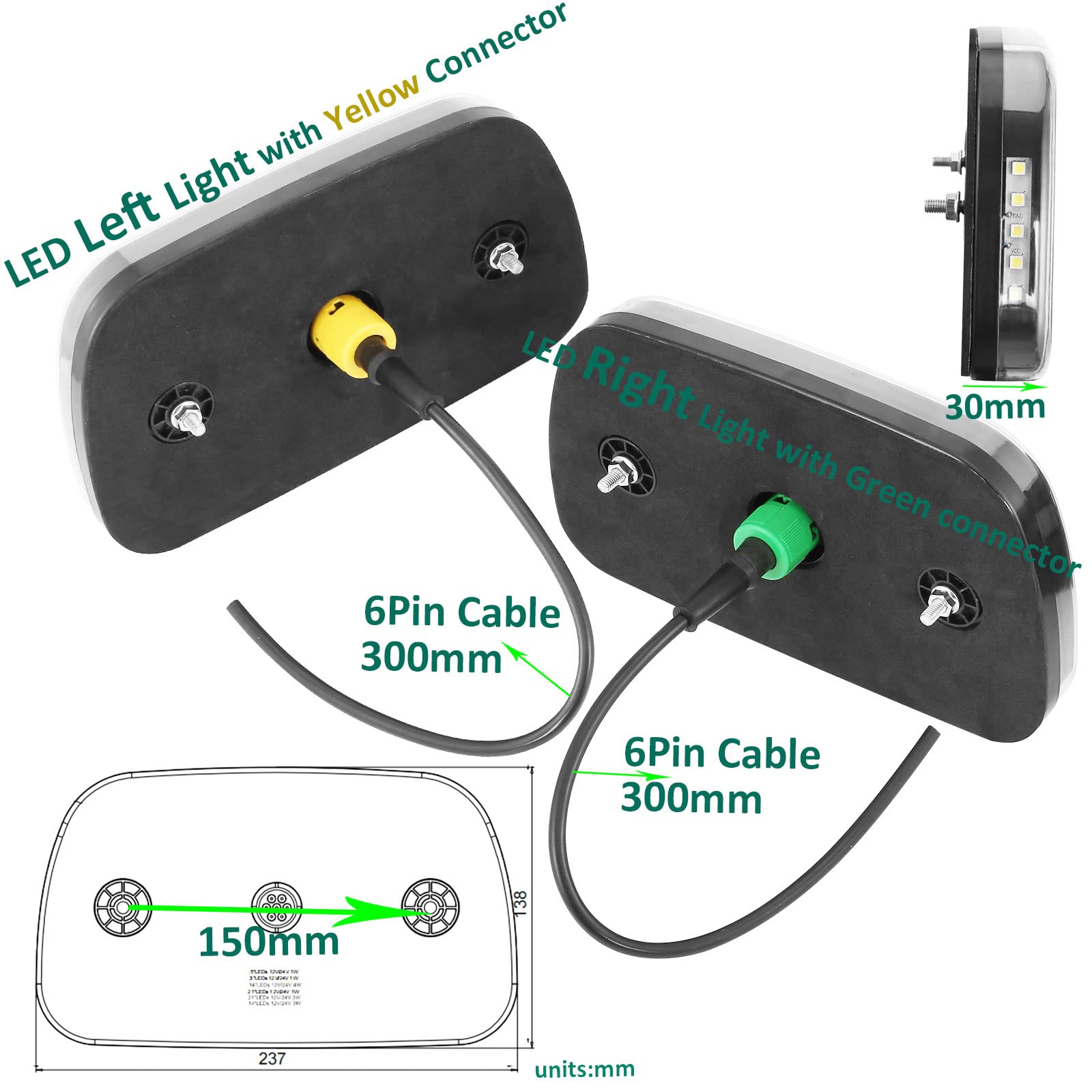 Achterlicht - 12V - voor je aanhanger, 12 volt - Aspöck
