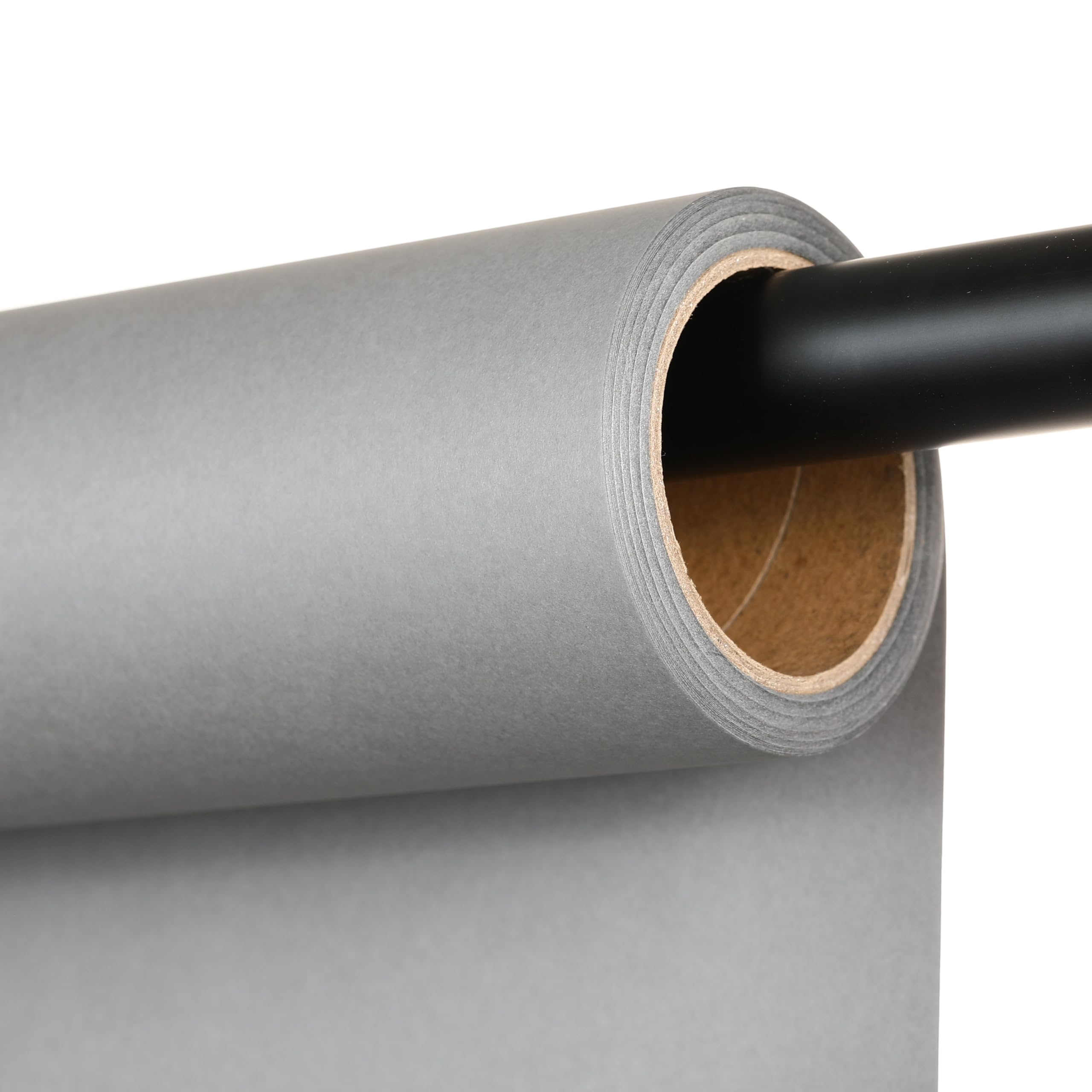 Semessilah Seamless Photography Background Paper Roll, Blue Photo Paper Backdrop for Photography, Video and Streaming (Pursuit Grey, 53" x16')