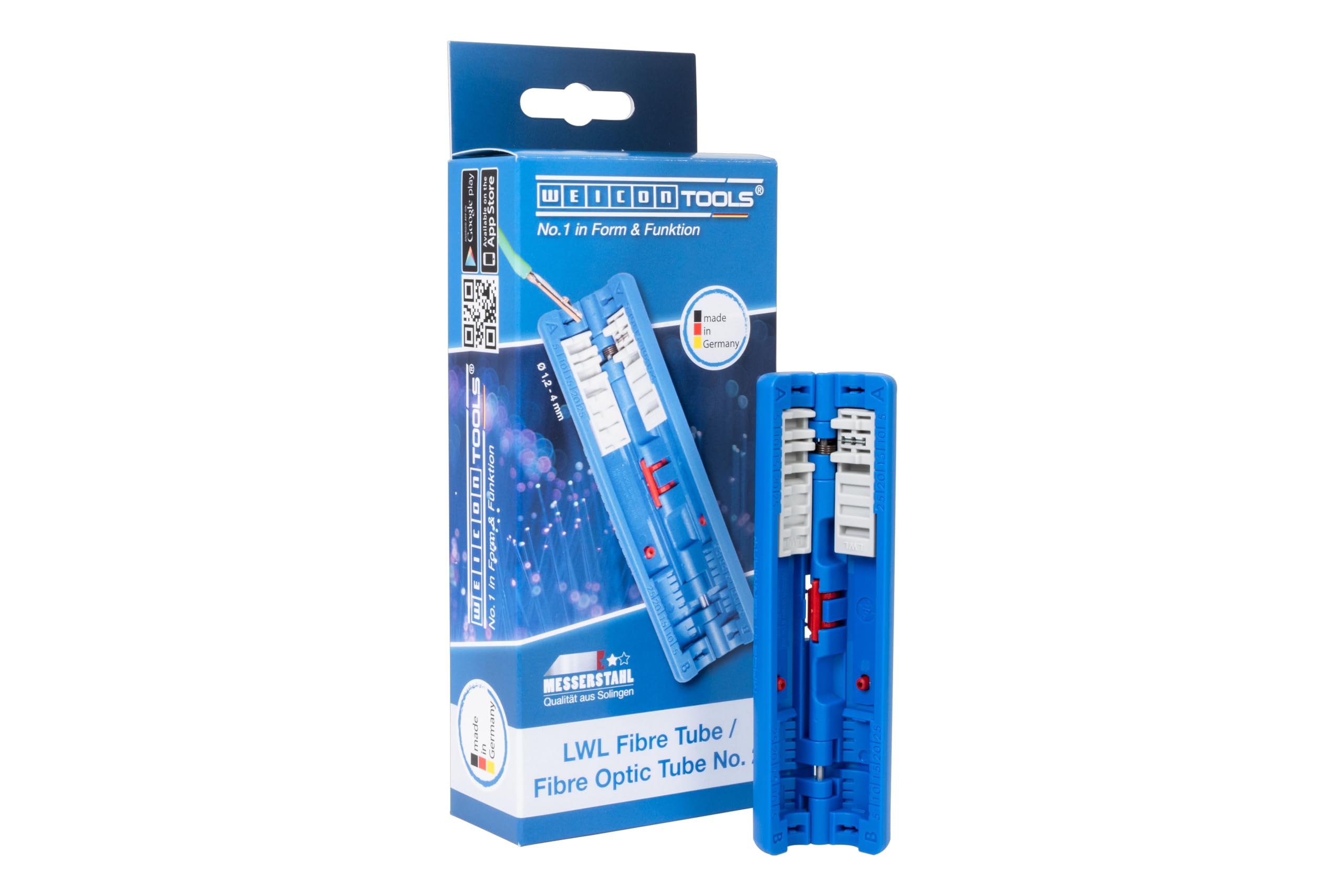 WEICON TOOLS LWL Fibre Tube No. 2 – Entmanteln von Buffer Tubes (1,2–4 mm Ø)
