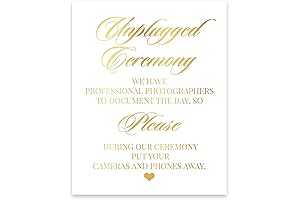 Unplugged Ceremony Sign: Capture the Moment, Cherish the Memory