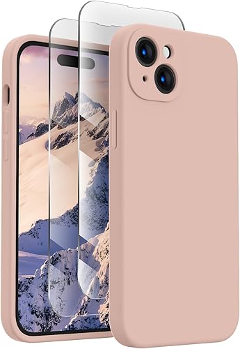 Miniatura 396 de FireNova Funda para iPhone 14 Pro, funda de silicona mejorada [protección de cámara] con [2 protectores de pantalla], forro interior de microfibra