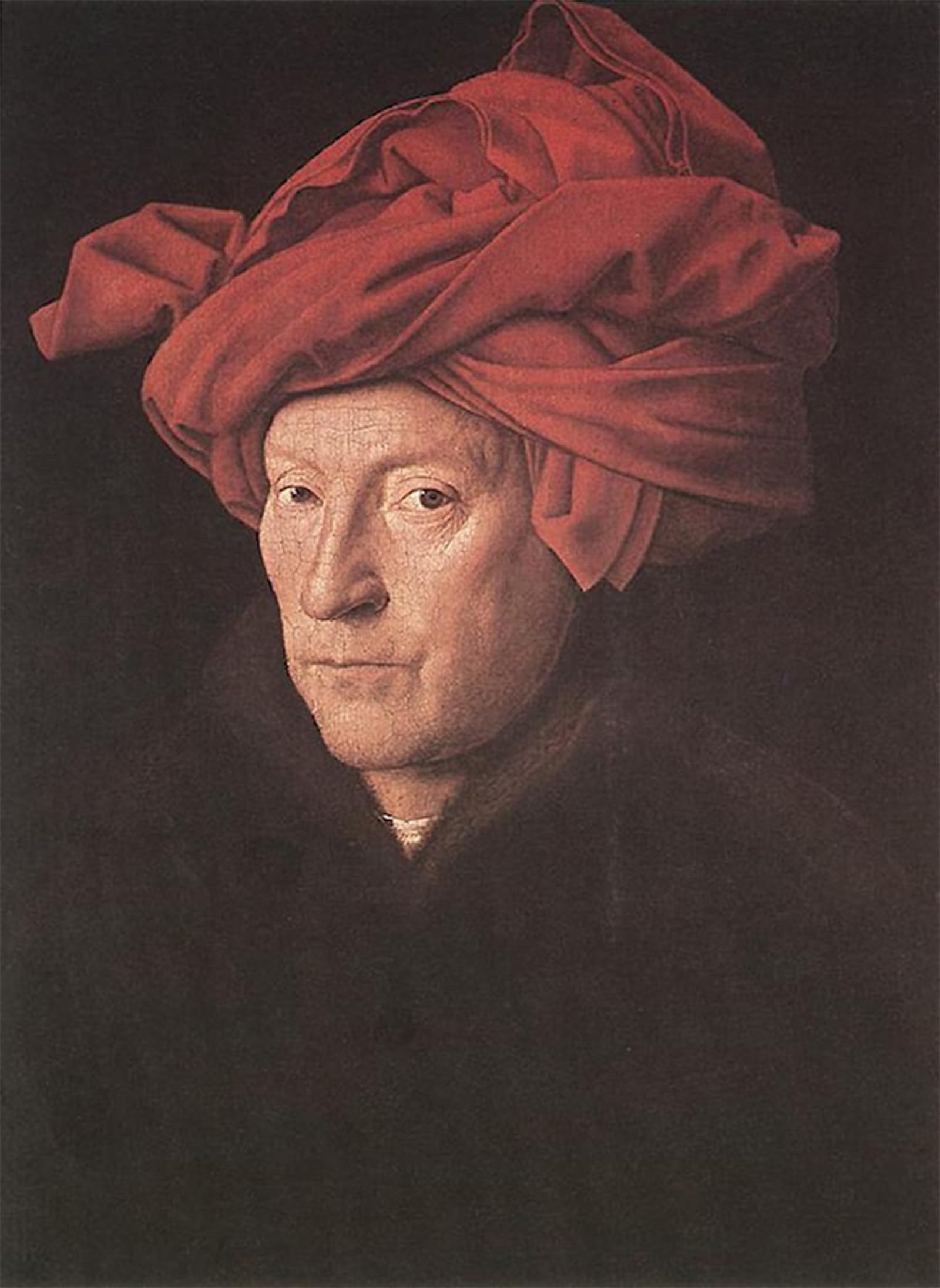 SERENDIPITP Aesthetic Poster Photo Wall Print Retro Picture Man in a Turban by Jan Van Eyck Modern Wall Artwork for Home Decor 60x90cm
