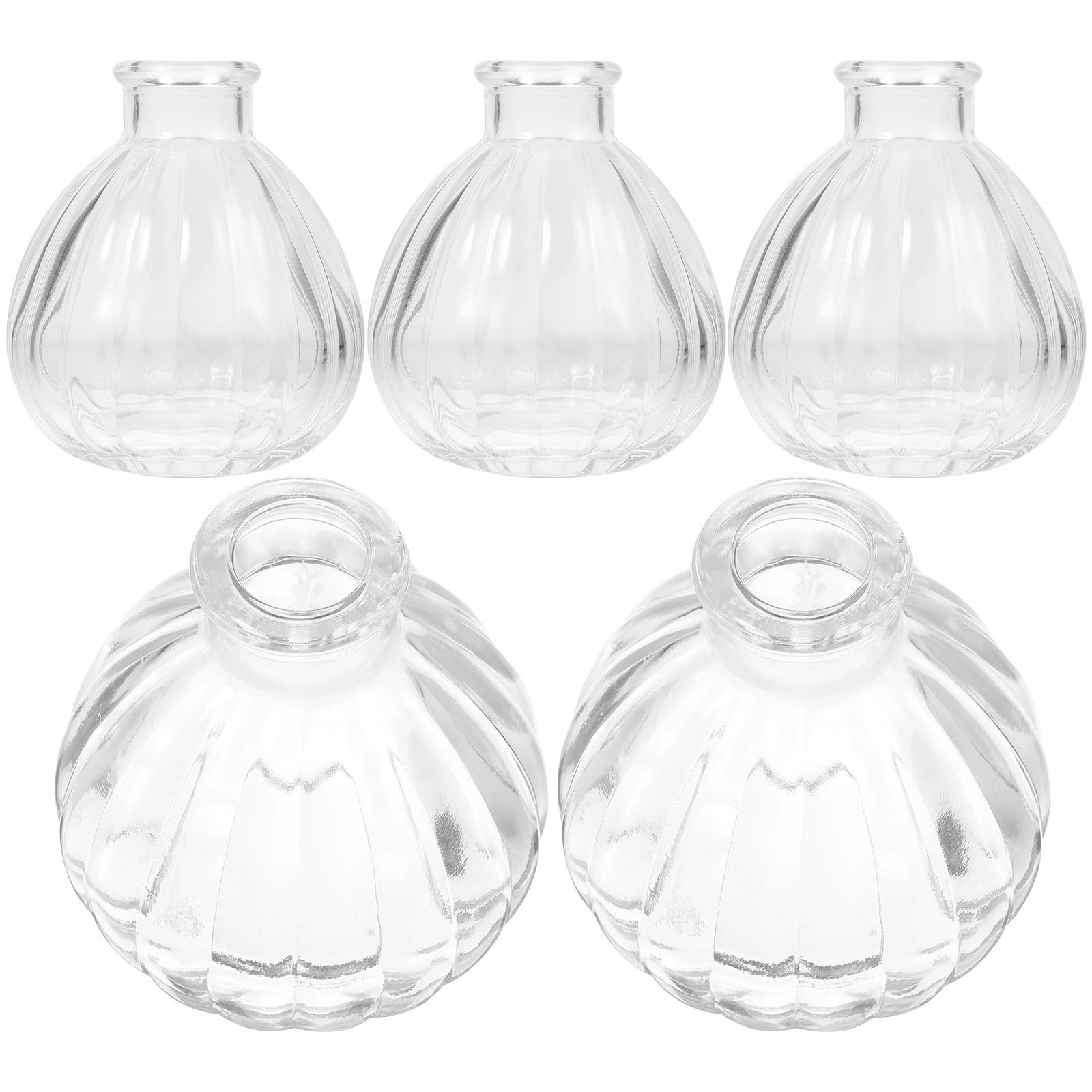 Vase à fleurs en verre transparent lot de 5 petits vases pour salon et bureau
