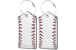 2 Pack Baseball Luggage Tag