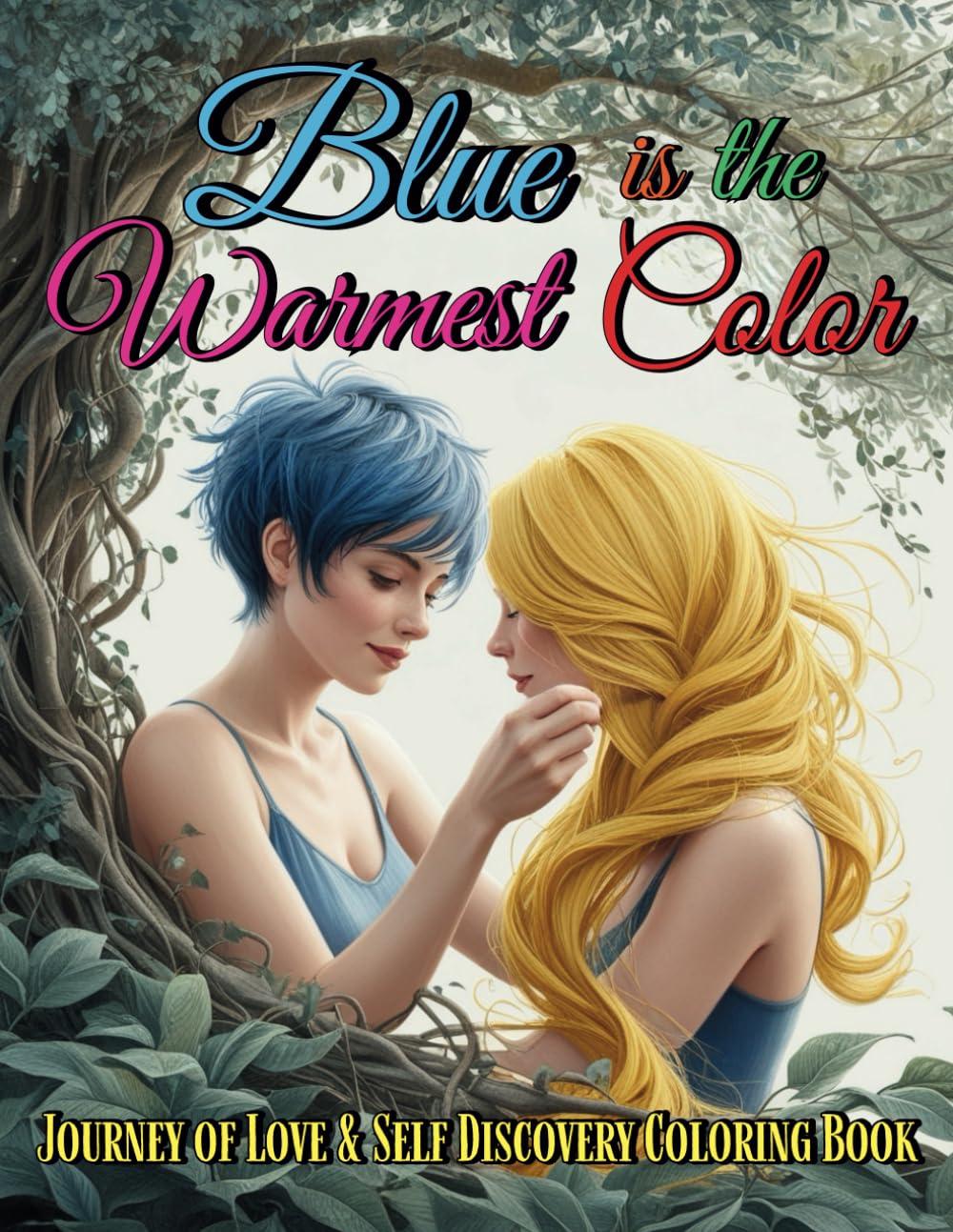 Blue is the Warmest Color Journey of Love and Self Discovery Coloring Book: 38 Drawings of Heartfelt Memories, Tender Emotions and the Quiet Beauty of Becoming Yourself