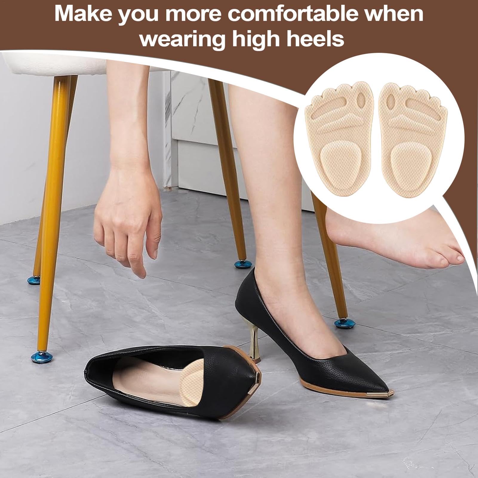 Heel Inserts for Women, High Heel Pad Protector, Shoe Support Pads, Breathable Heel Inserts, Mesh Heel Inserts, High Heel Cushion Pads, Shoe Inserts for Leather Shoes, Foot Pads for High Heels, Heel