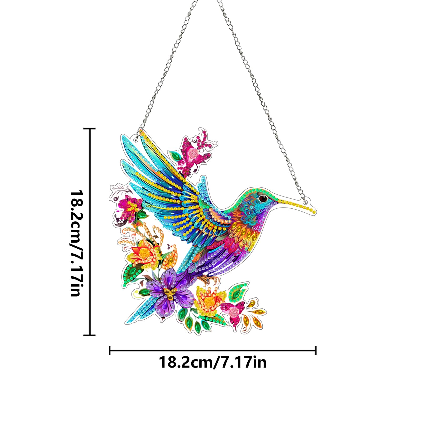 Amiiba Diamond Painting Hanging KitsBlue Hummingbird - Image 3