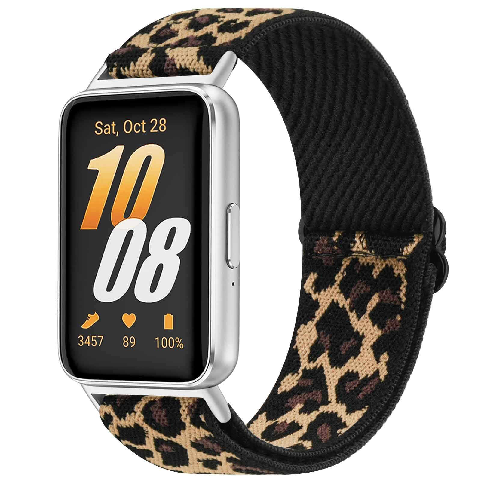 Vancle Correa Elástica para Samsung Galaxy Fit 3 Mujeres Hombres, Pulseras Elásticas Ajustables de Nylon Deportivo de Repuesto para Samsung Galaxy Fit 3 SM-R390