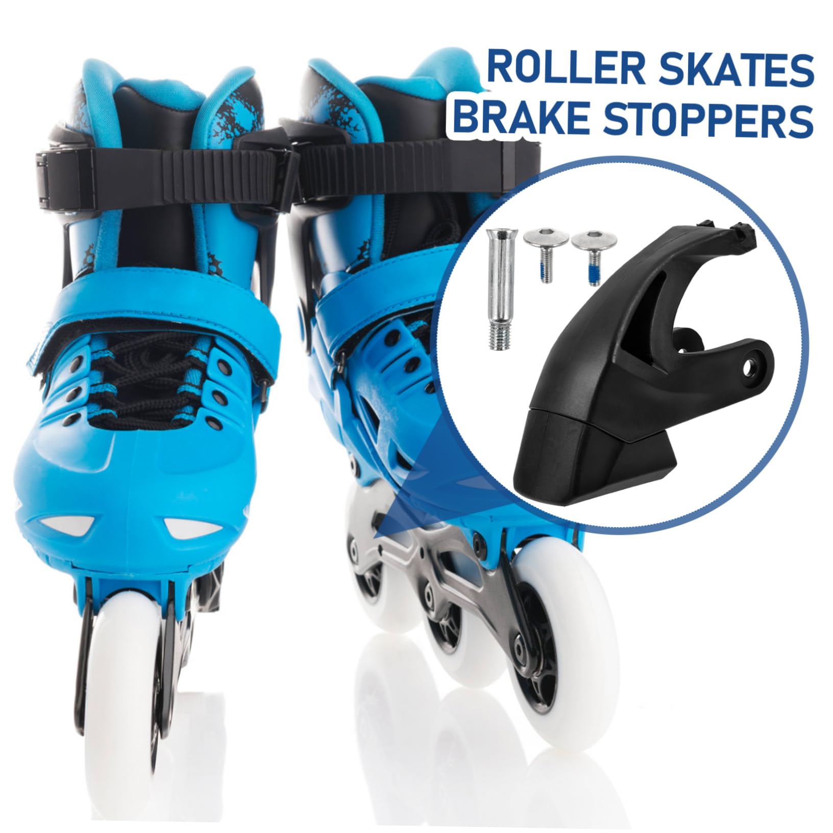 KOMBIUDA Universeller Bremsstopper Für Rollschuhe Robuste Und Langlebige Bremse Installieren Geeignet Für Inline-Skates Und Freizeitrollschuhe Sorgt Für Sichere Bremsung