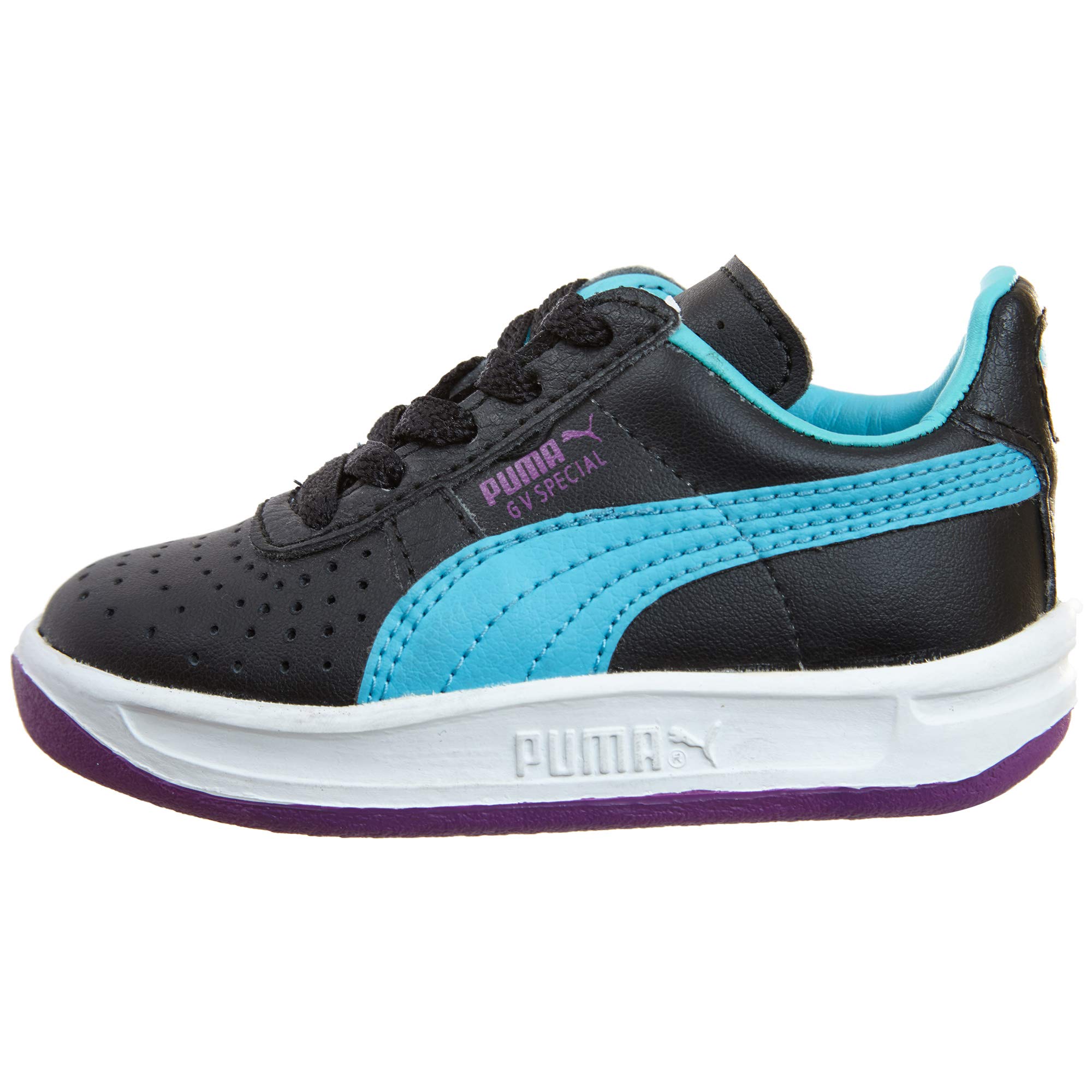 PUMA GV Special Leather Sneaker (Toddler/Little Kid),Black/Blue Atoll,5 M US Toddler