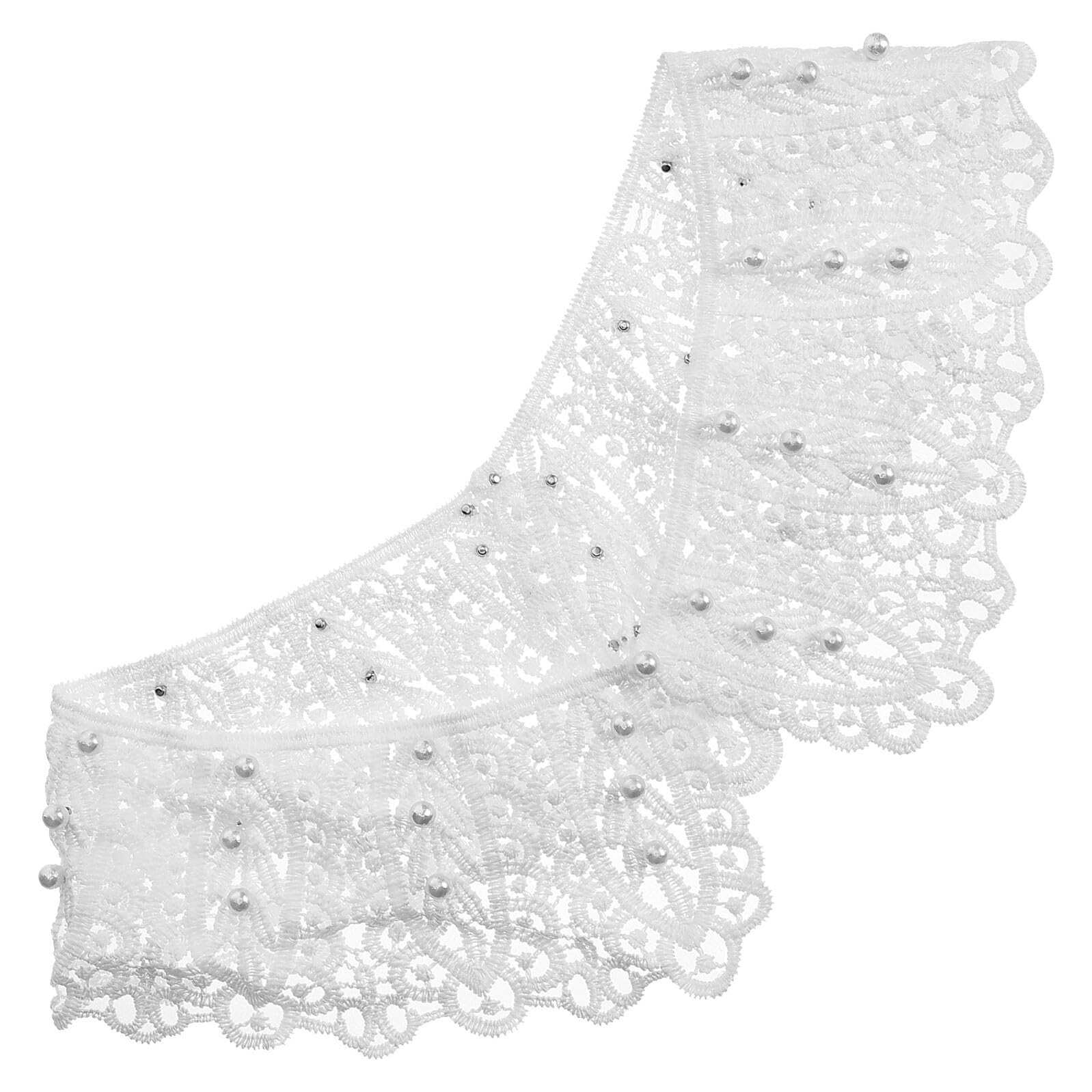 [LIOOBO] 防晒披肩 レディース用取り外し可能パール付け襟 ファッション装飾アクセサリー 耐久性コッ素材 春夏用シンプルデザインおしゃれ