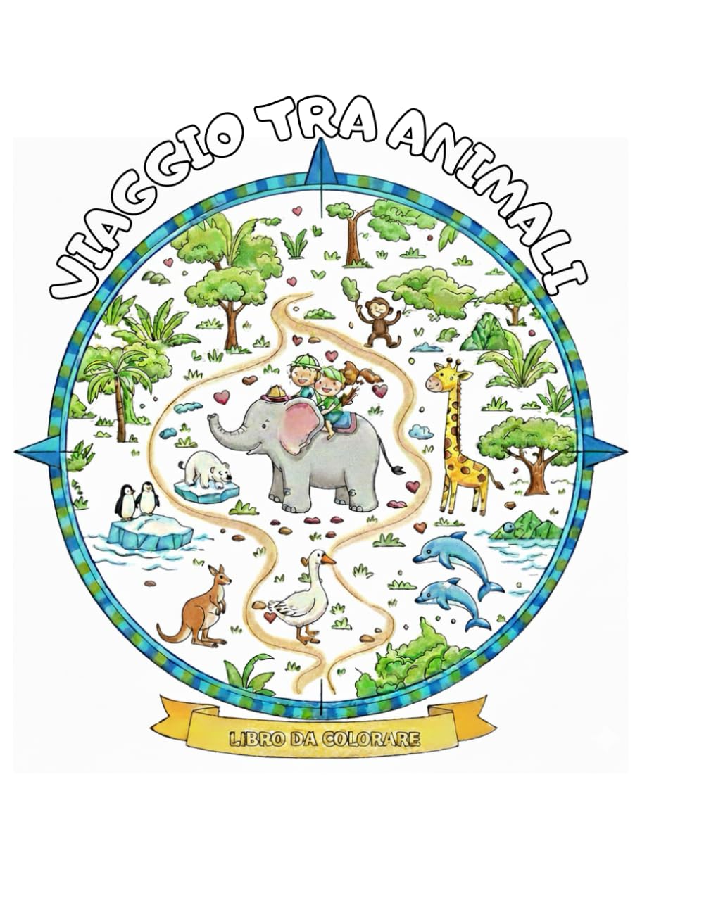 Viaggio tra animali – Libro da colorare: 60 Illustrazioni uniche: Ogni pagina presenta un animale diverso, disegnato con cura per essere facile e ... di trasformare semplici linee in capolavori