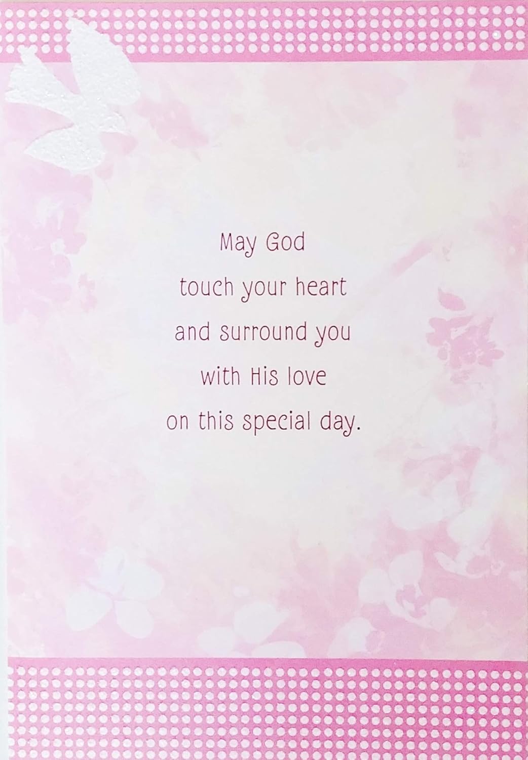 Greeting Card May God Touch Your Heart and Surround You With His Love On This Special Day - Confirmation for Her Girl