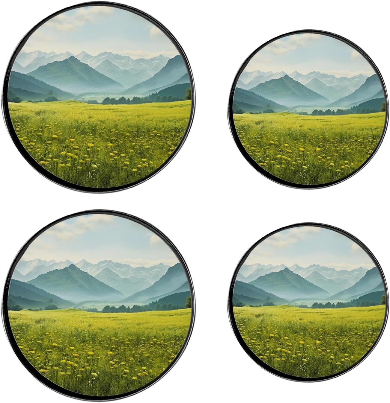 Fog Set of 4 Stove Burner Covers - Premium Round Electric Stove Range Protectors,8 IN & 10 IN