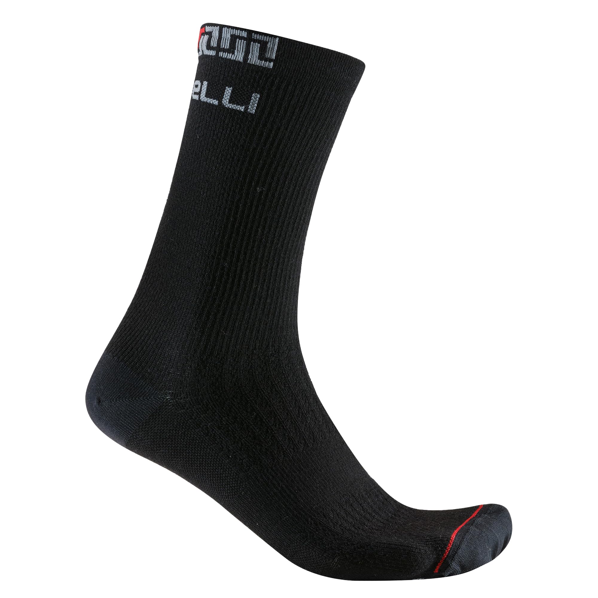 Castelli Men's Black Bandito Merino 18 Sock