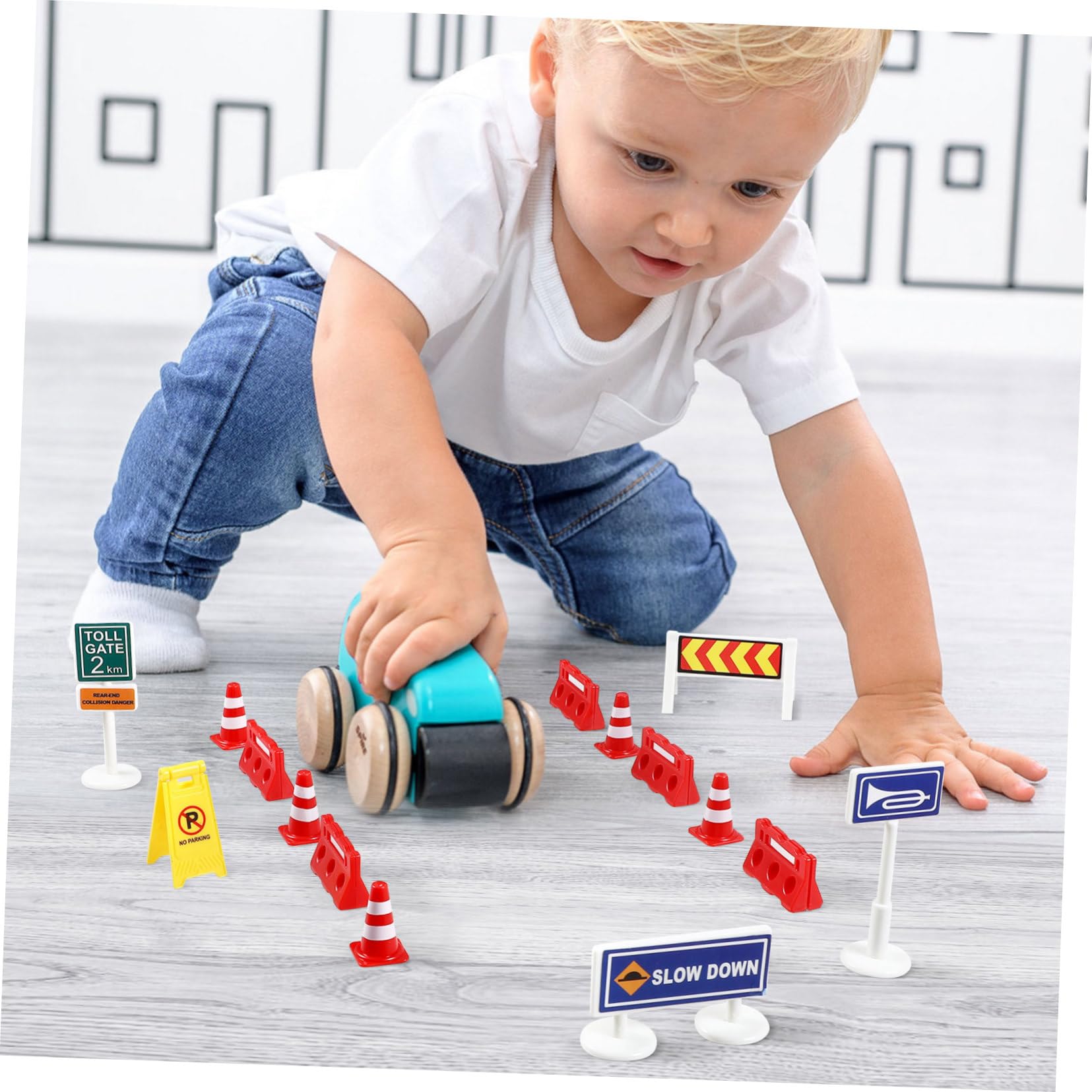 Conjunto interactivo de señales de tráfico: señales de tráfico atractivas para el juego cognitivo y el aprendizaje de los niños 7