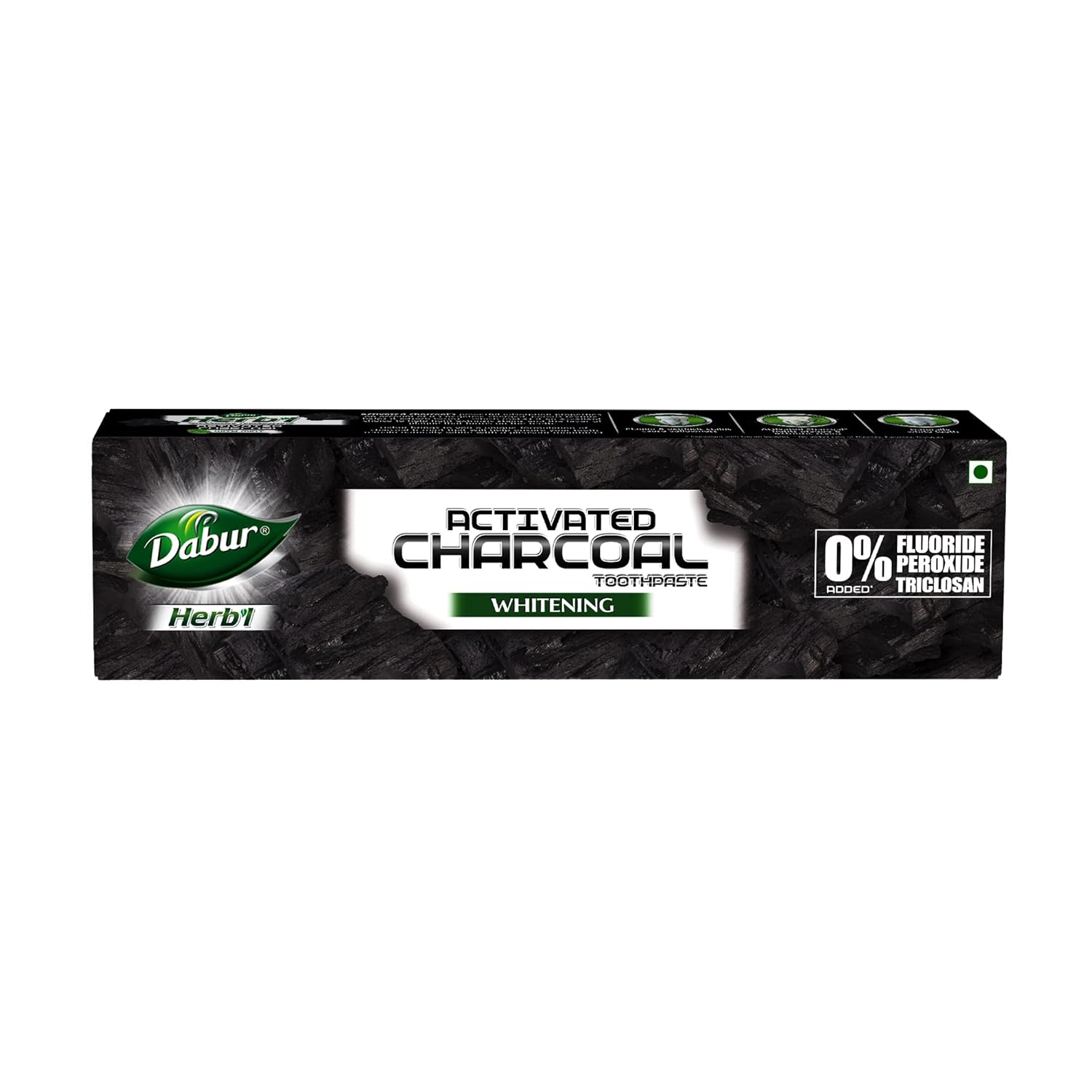 DABUR Herb’L Activated Charcoal Toothpaste-120G|Black Gel Toothpaste|Whitening Toothpaste|Fluoride Free|Fights Plaque&Extrinsic Stains|With Power Of Charcoal&Mint|Cool&Refreshing Mouth Experience