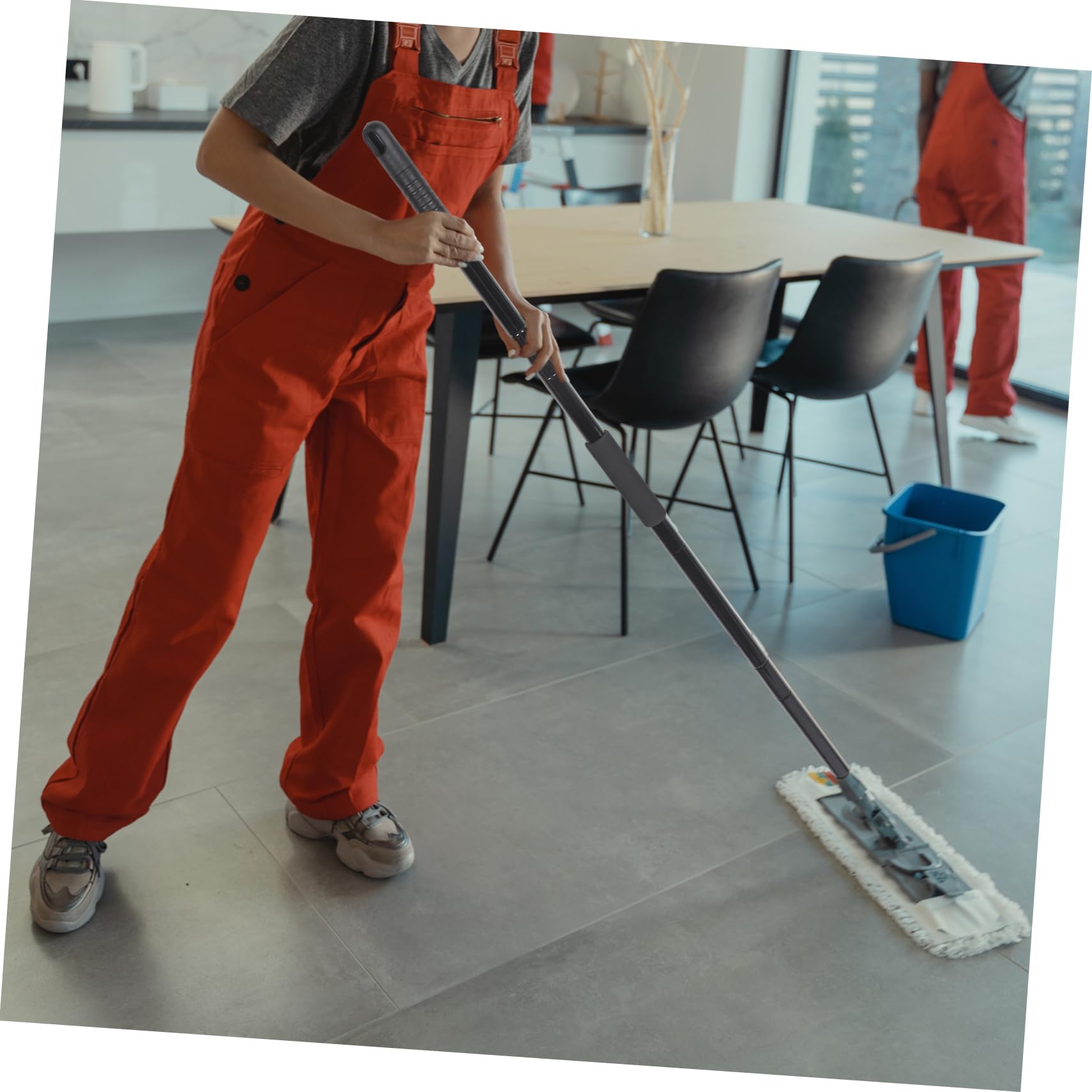 WOFASHPURET Replacement Mop Handle Durable Metal Mop Stick with Threaded Connection for Easy Installation Compatible with Various Mop Heads for Efficient Floor Cleaning