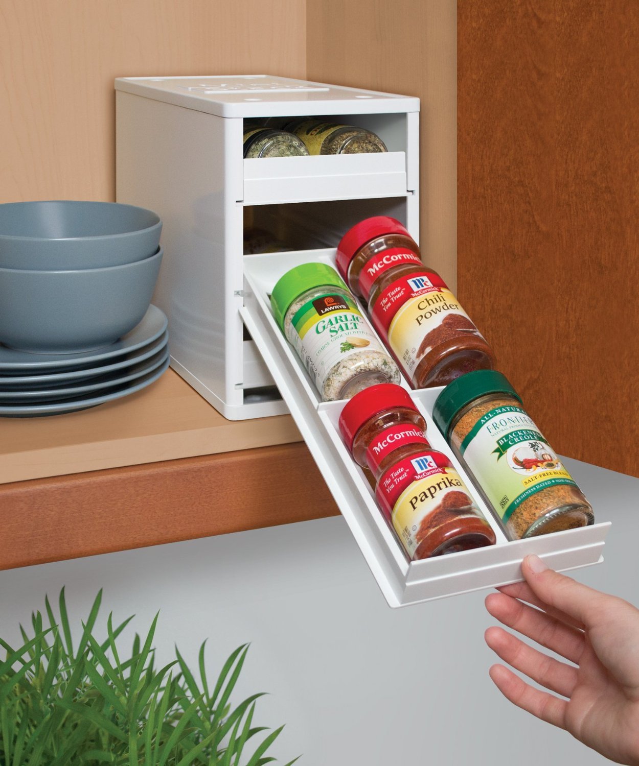 YouCopia Mini-Stack 12-Bottle Spice and Vitamin Organizer, (White) 4