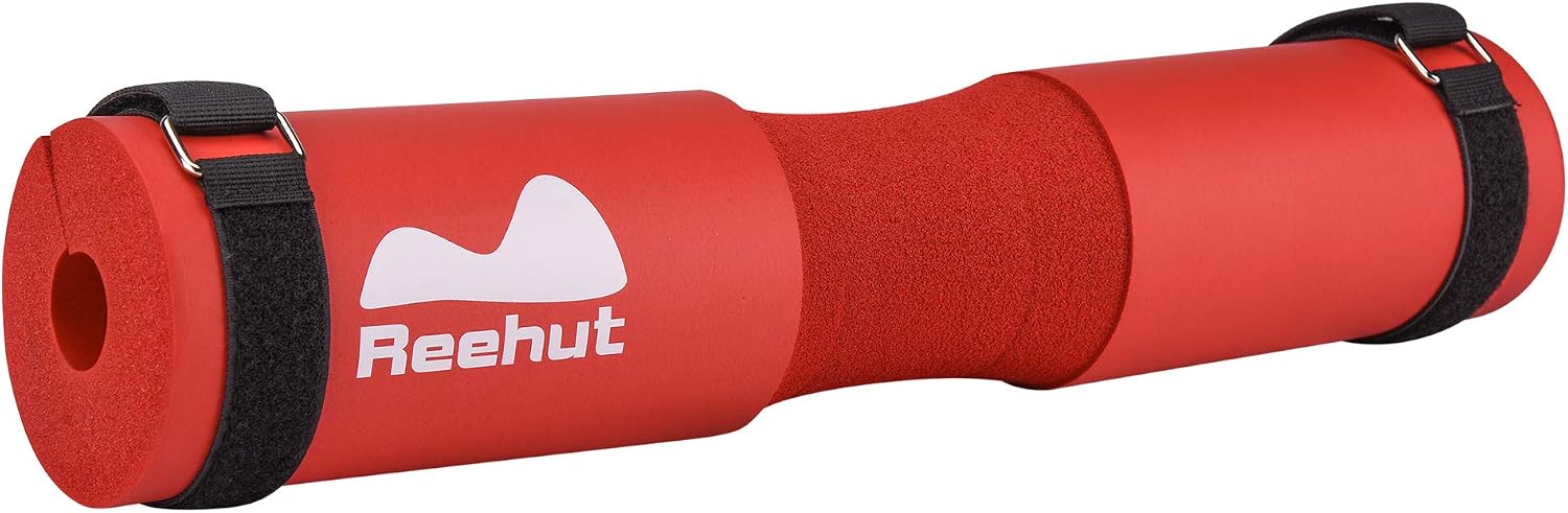 REEHUT Squat Pad Barbell Pad for Squats, Lunges and Hip Thrusts - Foam Sponge Pad Provides Relief to Neck and Shoulders While Training - Fit Standard and Olympic Bars Perfectly Black