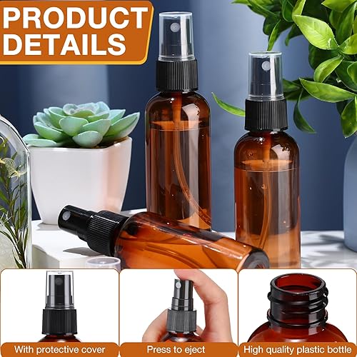 Miniatura 4 de 200 botellas pequeñas de spray a granel de 2 onzas de plástico para aceites esenciales, pulverizador de niebla fina, reutilizable, recargable,