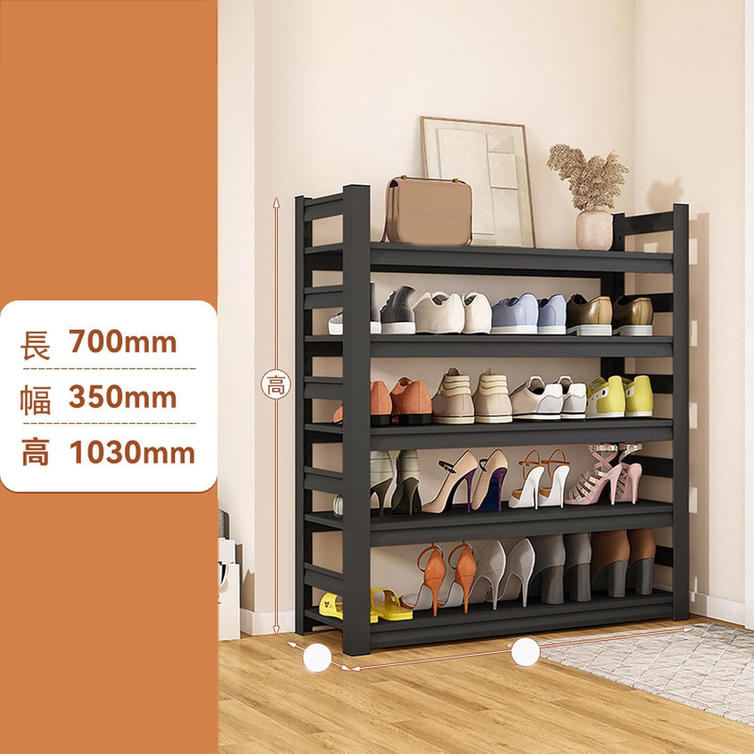 [FOQW] シューズラック 下駄箱 靴箱 靴置き 靴収納 収納棚 スリム おしゃれ 収納ボックス 50*30*118cm 省スペー