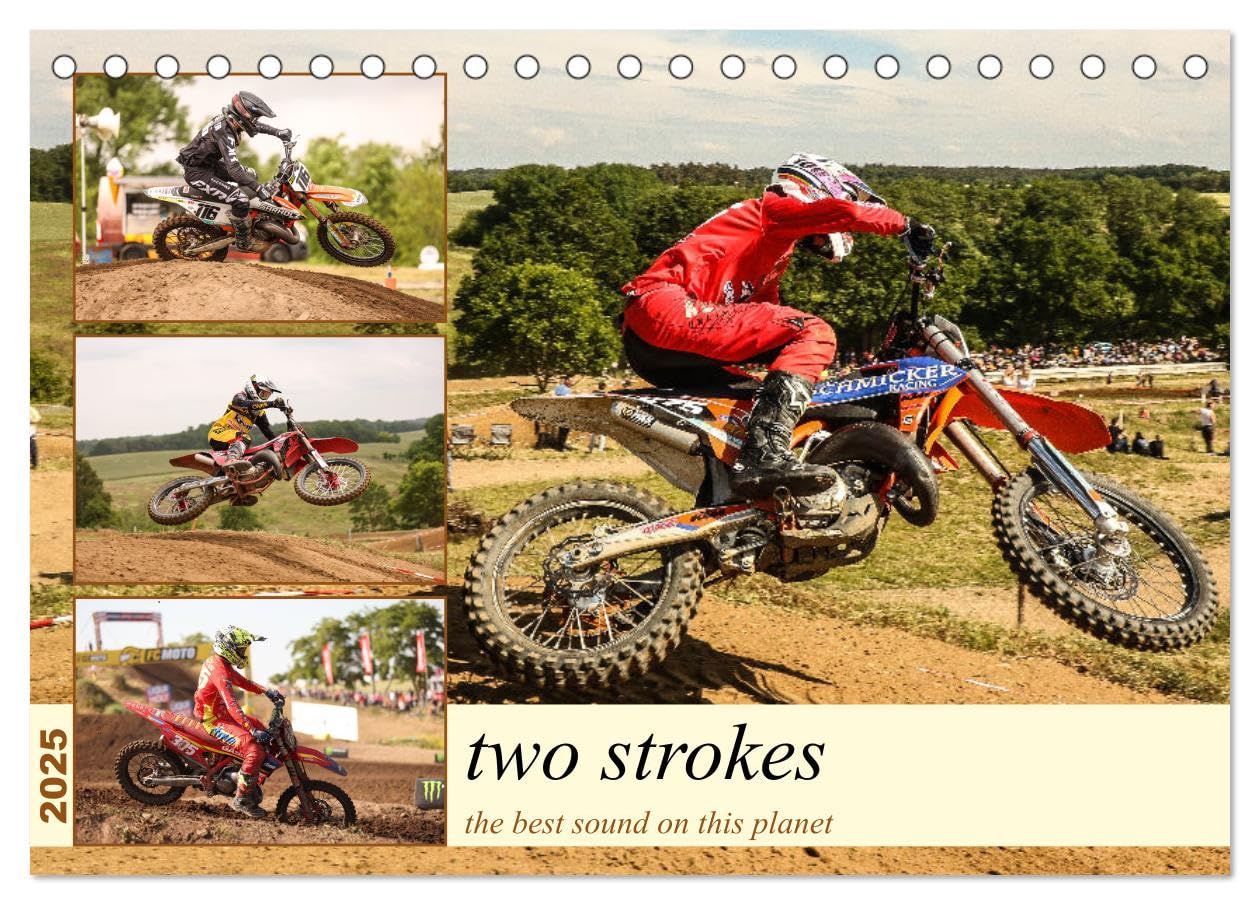 two strokes the best sound on this planet (Tischkalender 2025 DIN A5 quer), CALVENDO Monatskalender: actionreich und spektakulär (CALVENDO Sport)