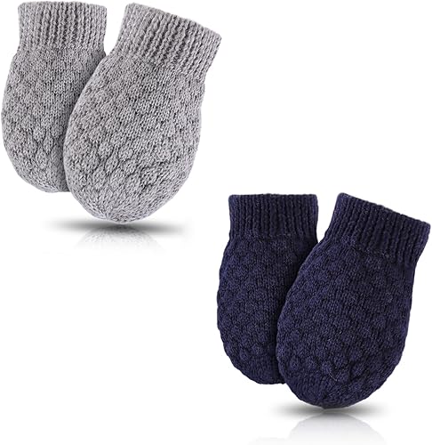 Guantes de punto para bebés, niños y niñas, guantes de invierno para recién nacidos, guantes de 0 a 3 años