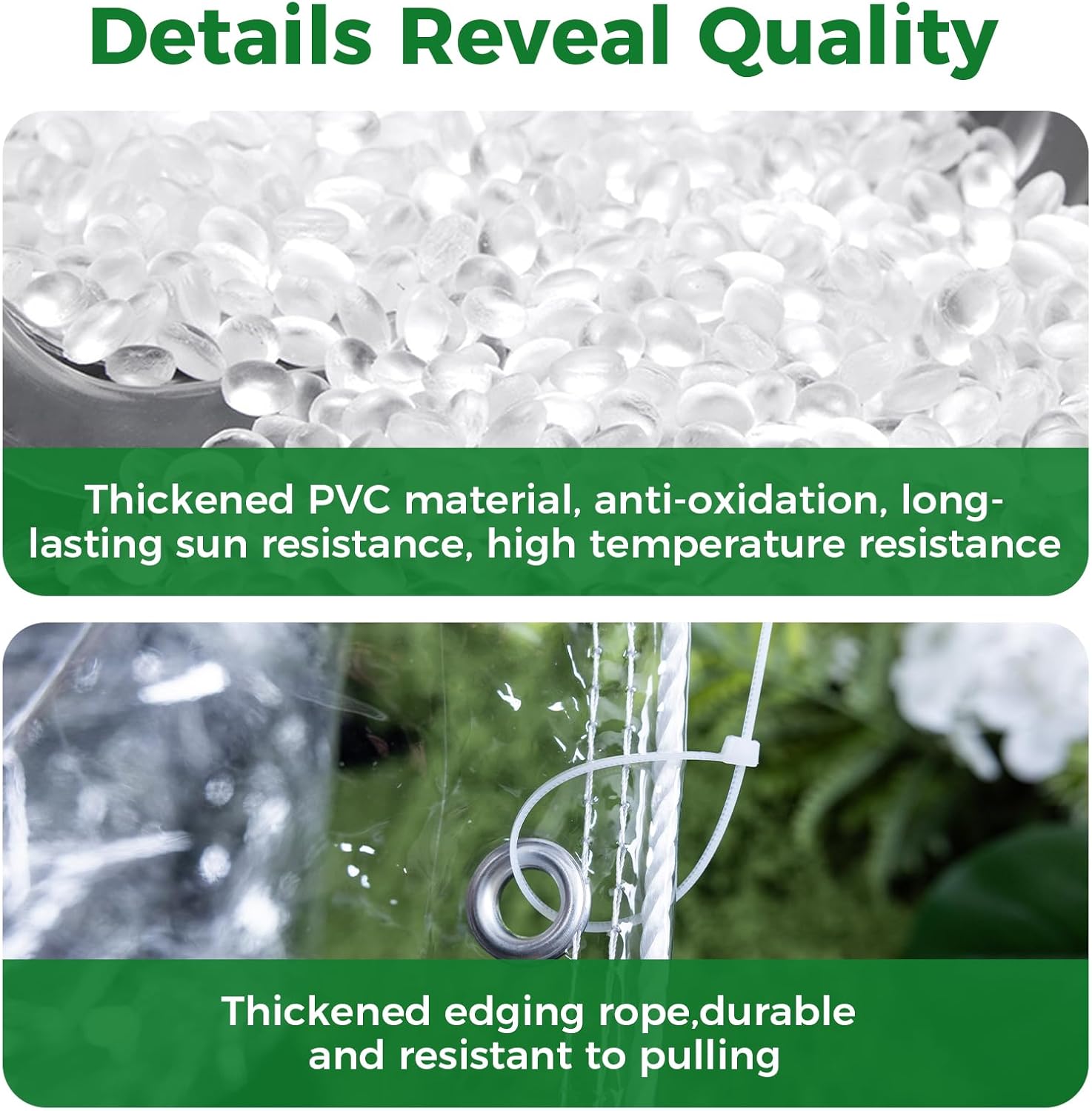 Clear Tarp5x7ft Clear Tarps with Grommets,14Mil Thickened Transparent Tear Resistant PVC Vinyl Tarpaulin Enclosure with Reinforced Edges,Clear Tarps Heavy Duty Waterproof for Patio,Porch and Outdoor