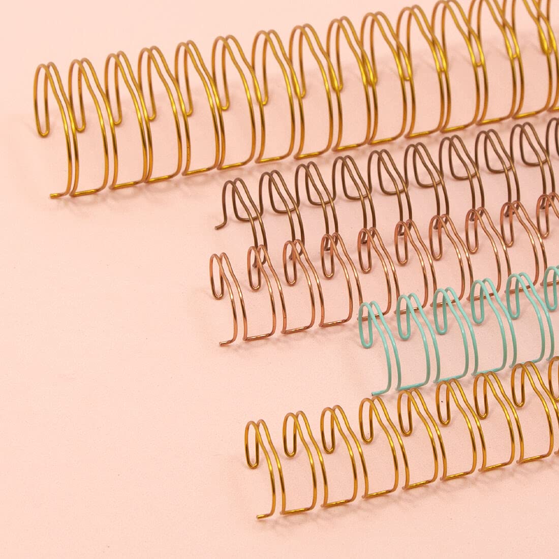 2 Spirales Double Anneau Craftelier - Or, Ø1.58cm - Pour Reliure Albums, Carnets