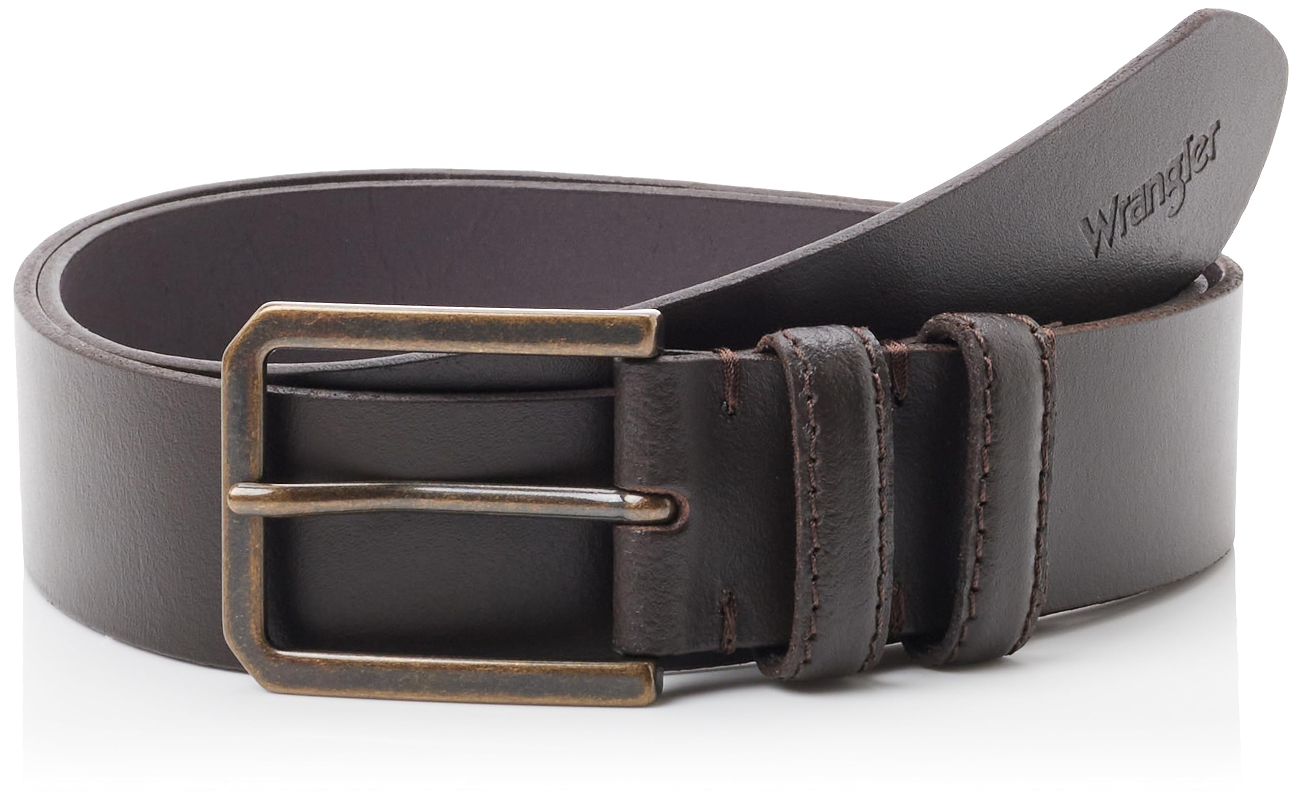 Wrangler men's SLIM BELT Belt, Brown, 90