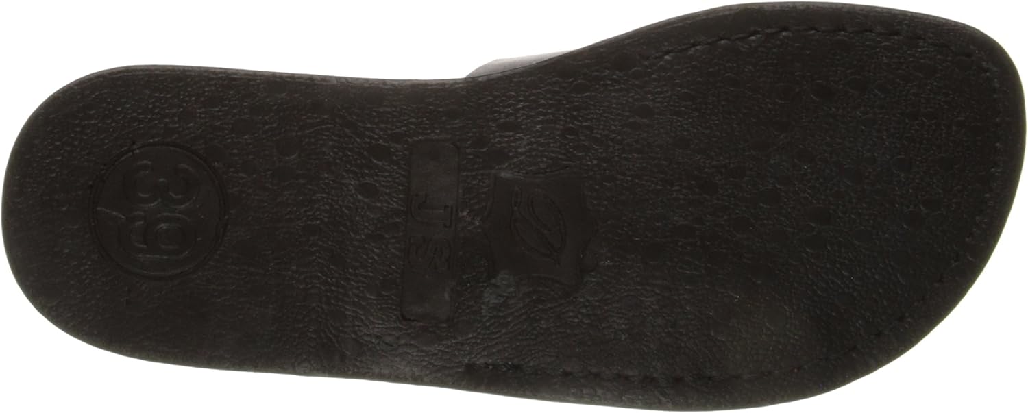 Bashan - Leather Slide Sandal - Womens Sandals 5 Brown