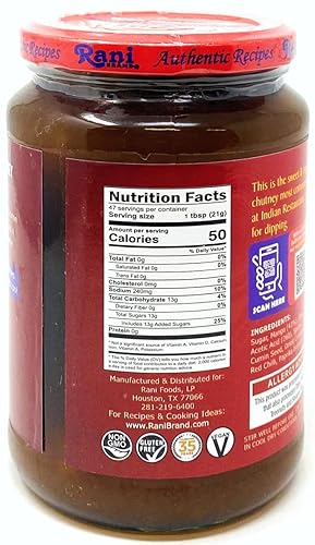 Miniatura 2 de Rani Sweet Mango Chutney (Indian Preserve) 36 oz (2.2 libras) Paquete económico, tarro de vidrio, listo para comer, vegano  Sin gluten, totalmente