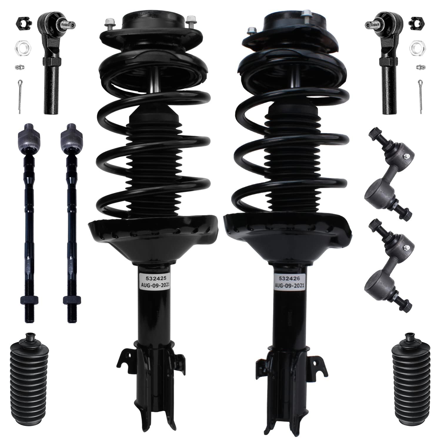 Detroit Axle - Front Struts Kit for 2006 2007 2008 Subaru Forester