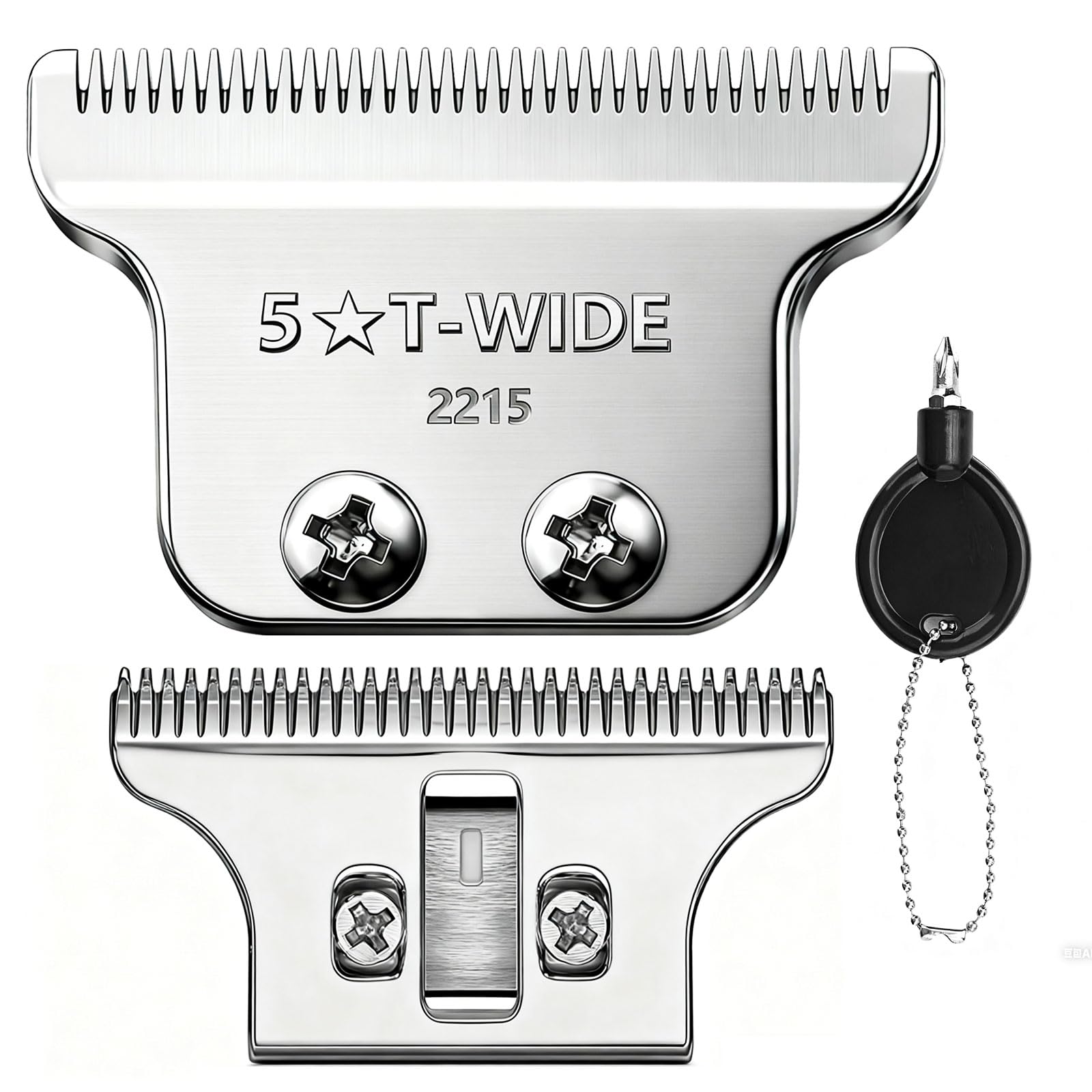 Photo 1 of 2215 Adjustable Zero-Gap T Blade Replacement for Wahl 5 Star Detailer Li Trimmer Models 8081/8171 (Silver)