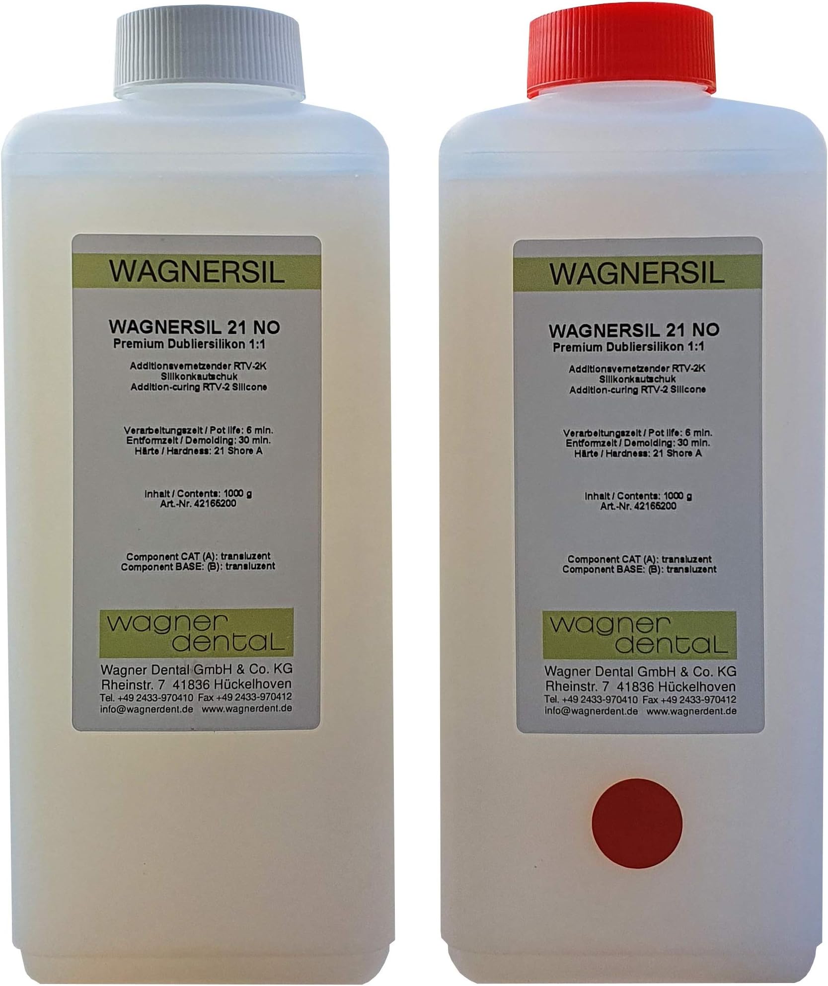 Wagnersil 21 No Translucent Premium Silicone Rubber Duplicating Silicone (Soft) 2 kg