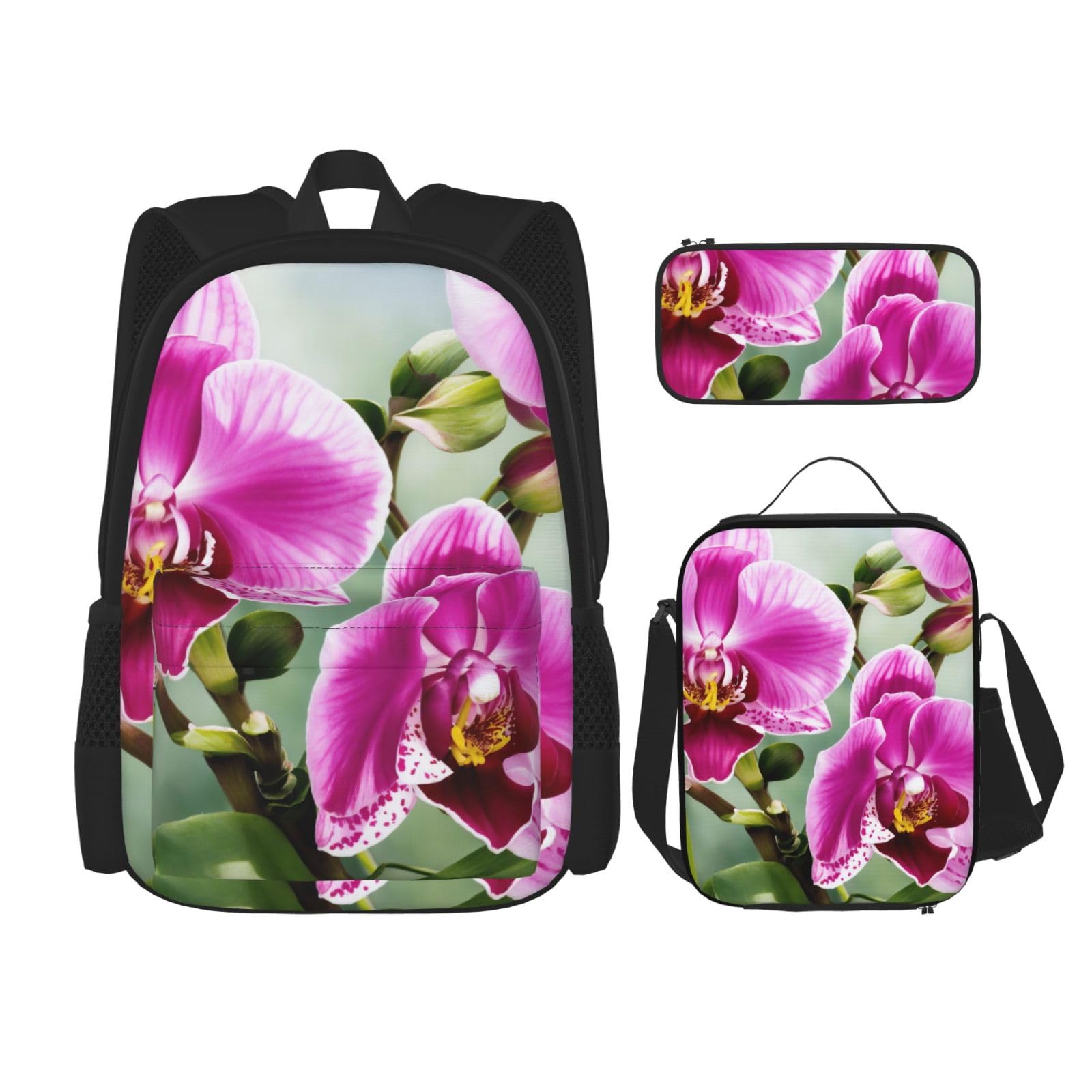 Zaino, borsa portapranzo, astuccio, set da 3 pezzi, per lavoro e