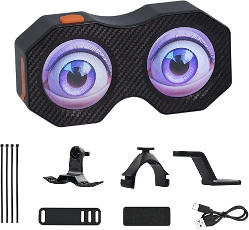 Miniatura 4 de Luz trasera de bicicleta dinámica DIY para montar de noche, luz trasera de bicicleta Devil's Eyes, lámpara de luz trasera de bicicleta recargable