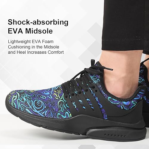 Vista 2 de Troadlop - Tenis de correr para hombre, antideslizantes, transpirables, ligeras, resistentes al deslizamiento, deportivas, para caminar, gimnasio