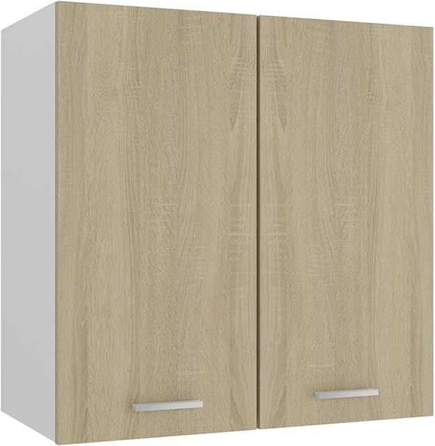 Kitchen Wall Cabinets, Hanging Cabinets with Door Storage Cabinet Sonoma Oak 60x31x60 cm Chipboard
