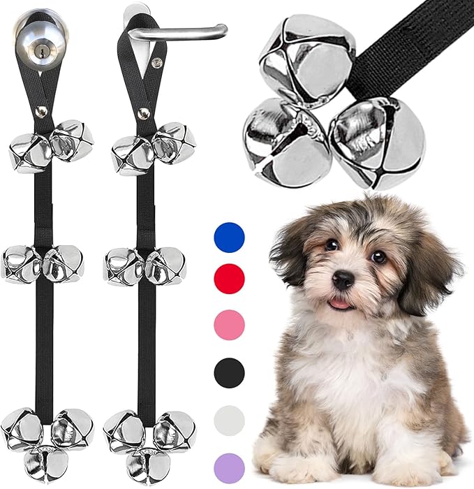 KEXIAVA 2 Pack Dog Bells, Dog Bell Dog Doorbell Puppy Train Bell for Door Training
