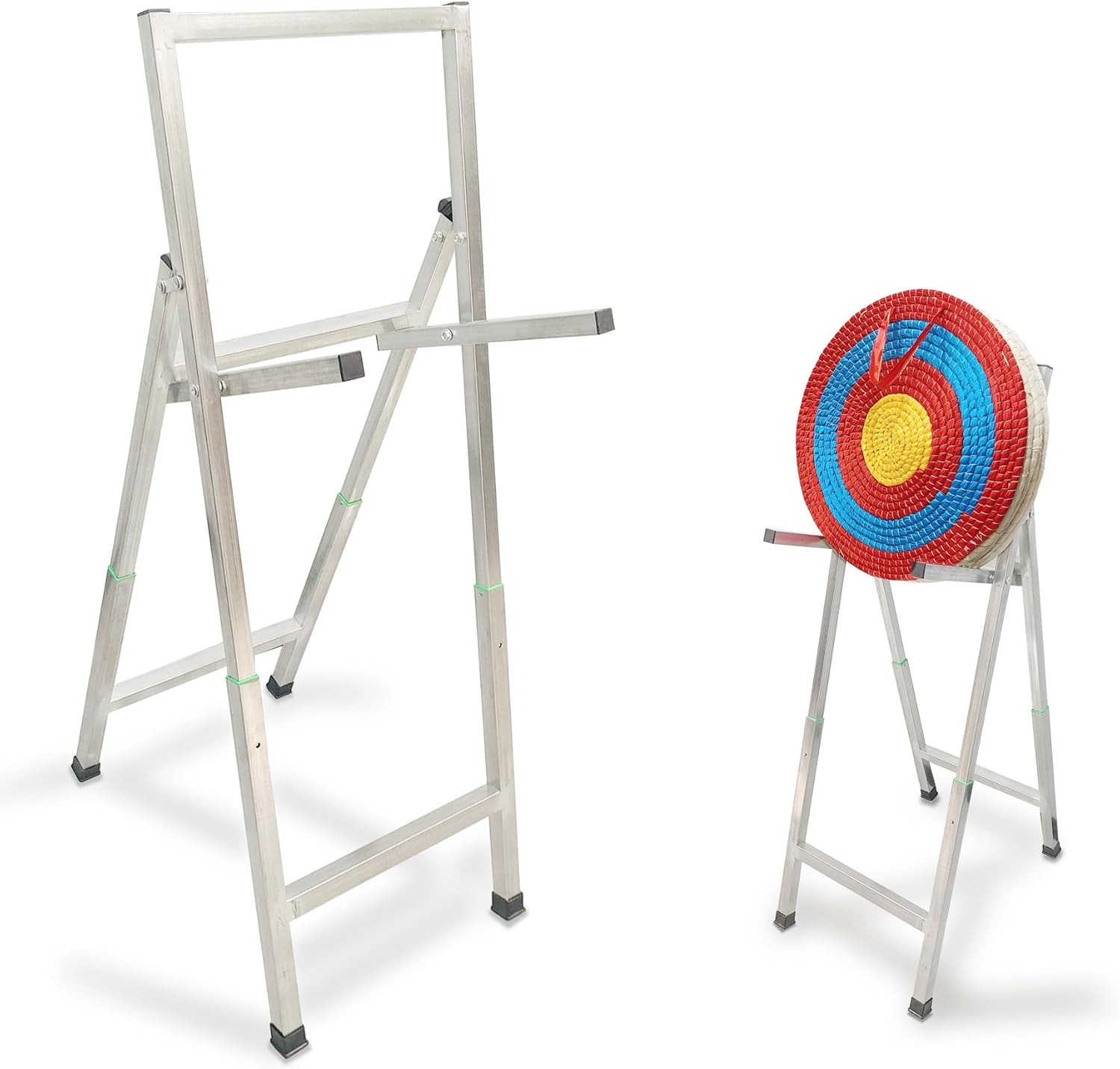 Stainless Archery Target Stand Portable Sturdy Archery Stand for Backyard Indoor Archery Shooting Practice Placing EVA Bag & Straw Archery